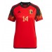 België Dries Mertens #14 Voetbalkleding Thuisshirt Dames WK 2022 Korte Mouwen
